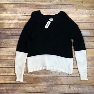 LA Hearts Oversized black white knit Sweater